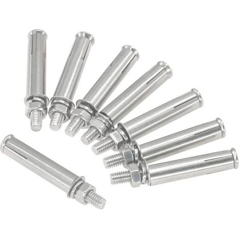 Lot de 8 boulons d'expansion en acier inoxydable 304 - Ancrages muraux et au sol robustes pour béton et brique (M6 × 60 mm) (1/5)
