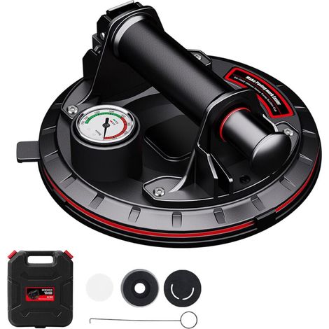 GARRYFIZH Ventouse à Vide Robuste 8", Poignée Ventouse de levage en Verre,Capacité de Charge de 110 kg,Ventouse Industrielle pour le Levage de Surfaces Planes et Non Pporeuses (1/5)