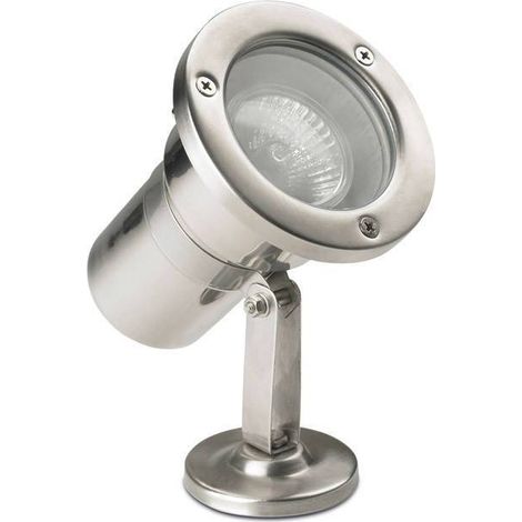 LedsC4 Helio - Projecteur LED 8W et 333lm. Diamètre 10cm. Structure en Acier. Usage Extérieur IP66. Coloris Argenté (1/7)