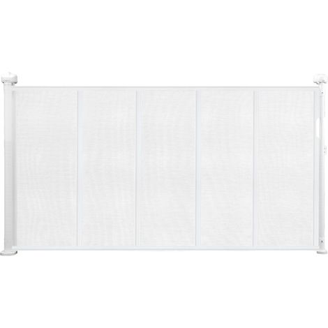 Barriere bebe retractable 870mm hauteur 1400mm largeur maille installation facile escalier porte couloir blanc (1/5)