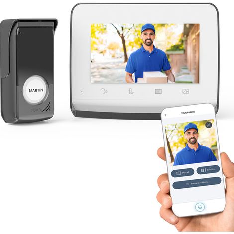 SOMFY 1871229 - Visiophone V350 Connect, Interphone connecté - Ecran 7"