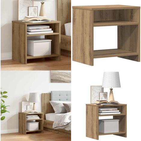 vidaXL Table de chevet chêne artisanal 40x30x40 cm bois d'ingénierie (1/5)