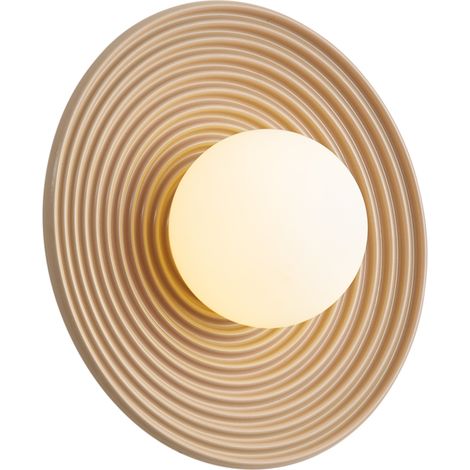 QAZQA Plafoniera retrò beige con vetro opale - Lila