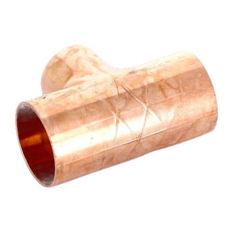 Raccordo a Tee rame FFF ø35 x 28 x 35 mm estremità a saldare femmina 105808 (1/3)