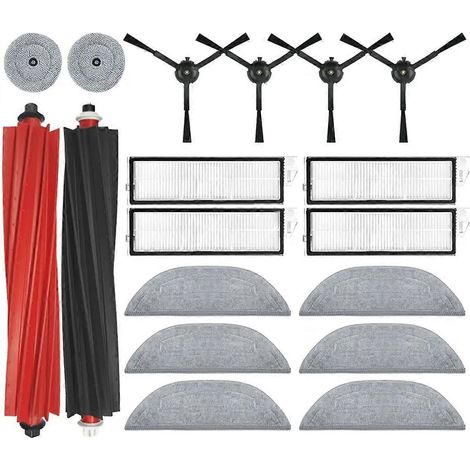Pièces détachées pour aspirateur robot S8 MaxV Ultra : brosses latérales principales, lingettes de nettoyage, filtres HEPA, sacs à poussière (1/5)