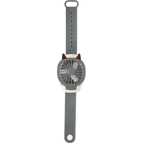 Mini ventilateur électrique portable en forme de montre, rechargeable par USB, avec lumières colorées et 3 vitesses, idéal pour les enfants. Ventilateur de bureau amovible avec lumières colorées. (1/5)