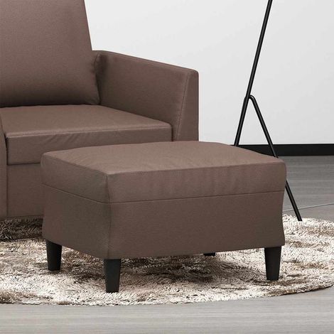 Repose-Pieds pour Salon ou Chambre - Tabouret Pouf Marron 60x50x41 cm Similicuir BV209367 - BonneVie (1/5)