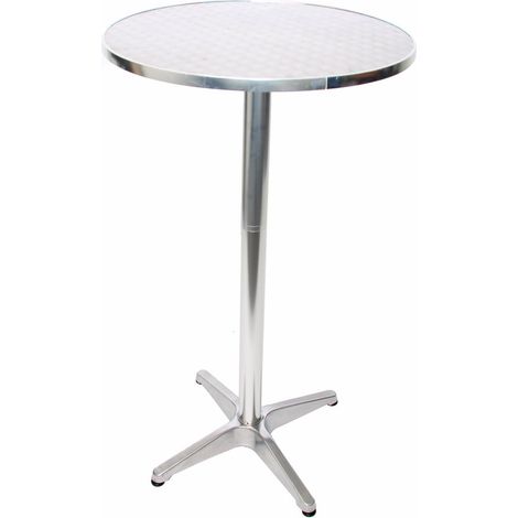 Alu-Stehtisch höhenverstellbar 70/110cm, Ø=60cm klappbar, Fuß mit Betoneinguss