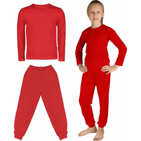 Ensemble de survêtement en coton rouge pour enfants, garçons et filles. Ensemble de survêtement en coton rouge pour enfants, référence 116, pour garçons et filles. (1/2)