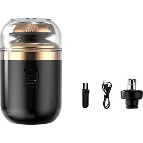 Rasoir électrique portable 2 en 1, tondeuse à poils de nez, noir (1/5)