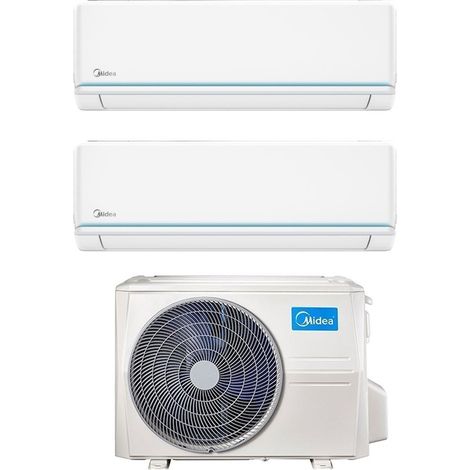 Midea Dual Split Inverter-Klimagerät Serie EVOLUTION 9+12 mit M2OG-14HFN8-Q R-32 Wi-Fi Optional 9000+12000