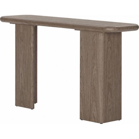 Console brun effet bois au design arrondi - brun (1/4)