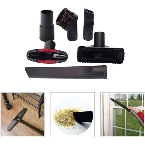 Vacuum Cleaner Accessories,6-Piece Set Vacuum Cleaner Nozzle, Crevice Nozzle Brush for Vacuum Cleaner,Universal Vacuum Cleaner Accessories Set,Suitable for All Brands(32mm35mm) (1/4)
