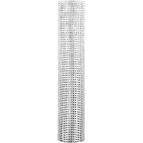 Mophorn Grillage galvanisé maille carrée 12,7 mm, rouleau de grillage soudé 1 x 20 m avec fil métallique de 0,80 mm pour clôtures de jardin, enclos pour animaux et protection des plantes (1/5)