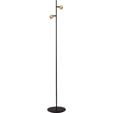Lampe sur pied à deux lumières Talana noir avec or - 1410-05-02-2 (1/3)