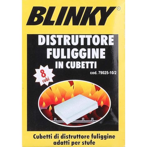 Distruttore Fuliggine Blinky Per Stufa Carbone/Legna 8 Cubi Conf. 25 Pz (1/2)