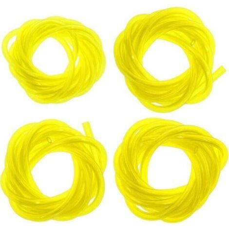 Lot de 4 tuyaux de carburant de 1,5 m, 2 x 3,5 mm, 2,5 x 5 mm, 3 x 5 mm, 3 x 6 mm, tuyau de carburant pour tronçonneuse, souffleur, tondeuse à gazon, débroussailleuse, nettoyeur haute pression (1/4)