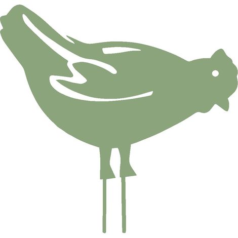 Figurine à piquer Poule 28x39 cm vert clair (1/3)