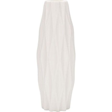 Vase Fleur Blanc Plastique Imitation Céramique Décoration Nordique Panier à Fleurs