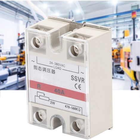 Régulateur de tension statique monophasé à relais basse fréquence SSVR-40A 24-380 V CA (1/5)