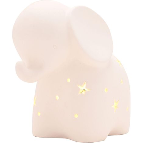 Filiyano – Lampe de nuit en céramique Bambino - Éléphant - Taille unique - Blanc (1/5)