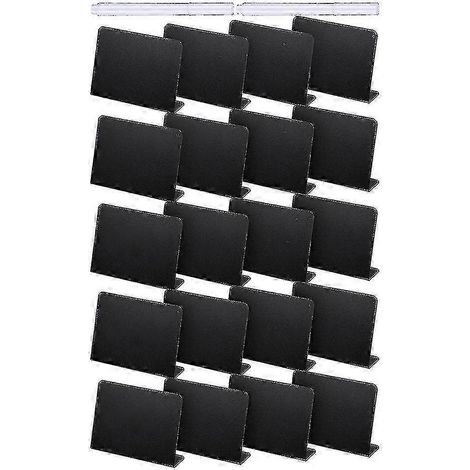 20pcs 4 X 3 pouces Mini tableau noir Table Tente Signe Tableau Buffet Étiquettes Étiquette alimentaire Pour Party Tabl (1/5)