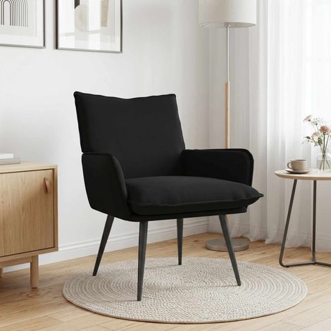 vidaXL Poltrona Nero Velluto (1/5)