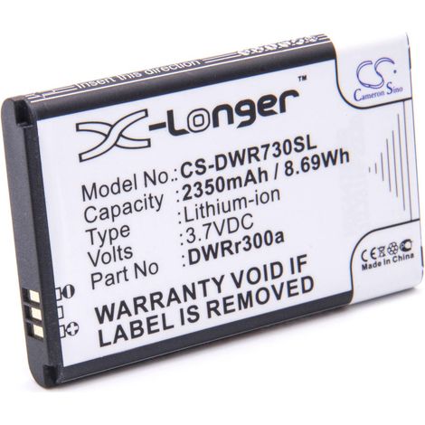 vhbw Akku kompatibel mit D-Link DWR-730 B2, DWR-830 A1, DWR-932 C1, DWR-932C A1 Router Modem Hotspots (2350 mAh, 3,7 V, Li-Ion)