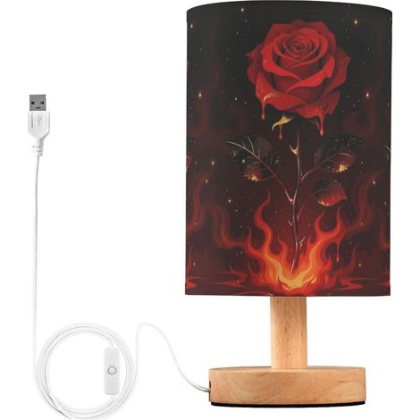 Lampe de table rose avec chevet pour chambre d'enfant (1/5)