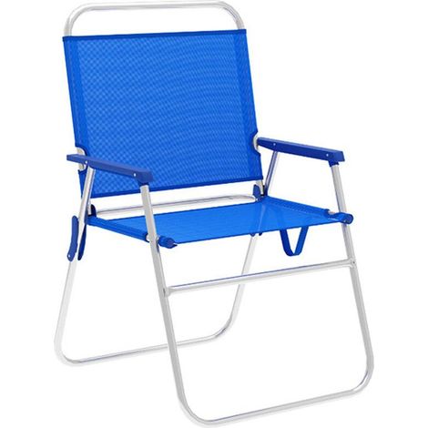 Marbueno Klappstuhl Blau Aluminium und Textilène