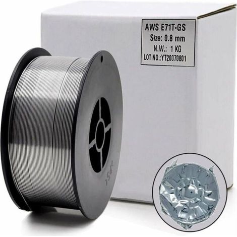 E71T-GS 0.8 mm 1 kg self-adhesive, gas-filled gasket for universal MIG-Schweißen for all Bereiche (1/4)