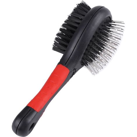 Peigne double face adapté aux chats et aux chiens pour enlever les poils et démêler (taille M) (1/3)