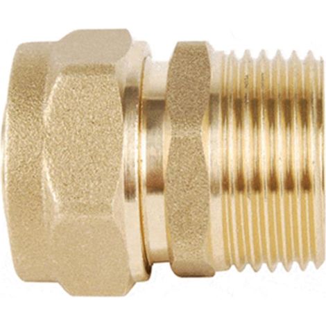 Coude laiton 90° fileté Male à sertir pour systèmes multicouches 20 x 1/2" (1/2)