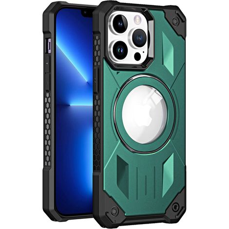 Funda MagSafe resistente para iPhone 13 Pro Max, color verde. (1/5)