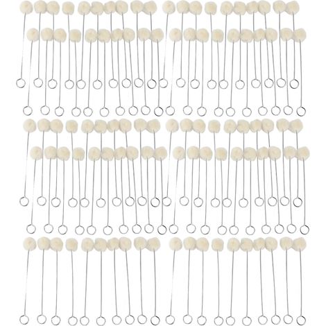 100 brosses en laine faites main, outils en cuir durables et pratiques pour la teinture artisanale. (1/5)