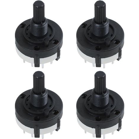 Sélecteur rotatif à bande unique 4X 3P4T à 3 pôles et 4 positions avec bouton (1/5)