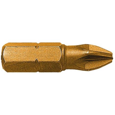 FPLUS puntas atorn.titanio pz-3 (2uds) , Punta de destornillador de titanio PZ Ranura en cruz Pozidriv PZ 3 (1/3)
