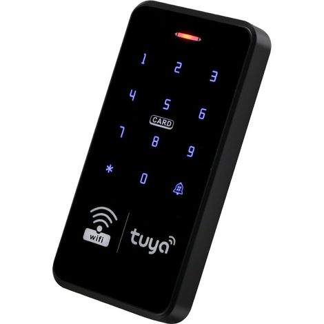 Clavier de Contrôle d'Accès WiFi, Double Fréquence 125 kHz/13,56 MHz, Rétroéclairé, WG26/34 (1/5)