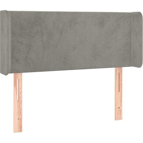 Maison Exclusive - Cabecero de terciopelo gris claro 83x16x78/88 (1/5)