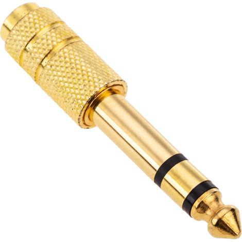 BeMatik - Adaptateur audio 6,3 mm stéréo jack 3,5 mm TRS-mâle-femelle minijack- (1/5)