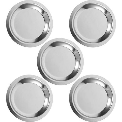 Round Stainless Steel Coasters Non Slip Coasters for Home (1/5)