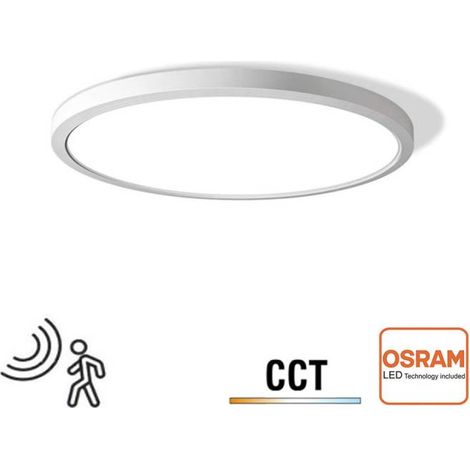 Plafón / Downlight Led MOON KRAMFOR 16-20-24W chip OSRAM, Ø283mm, CCT + Sensor movimiento, 3000-4000-6000K