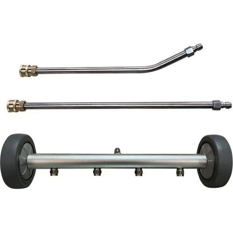 Nettoyeur haute pression 4000 PSI en acier inoxydable avec connexion rapide et 4 buses de pulvérisation pour voitures, SUV, camions, allées et trottoirs, nettoyage en profondeur (gris-noir) (1/5)