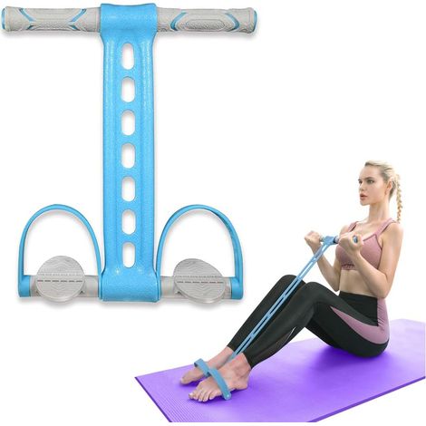 Bande de résistance multifonctionnelle avec pédale pour abdominaux, jambes et bras. (1/5)