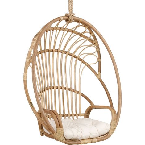 Mica Stuhl Blanca hängend mit Kissen 91 x 61 x 113 cm Hängesessel (1/3)