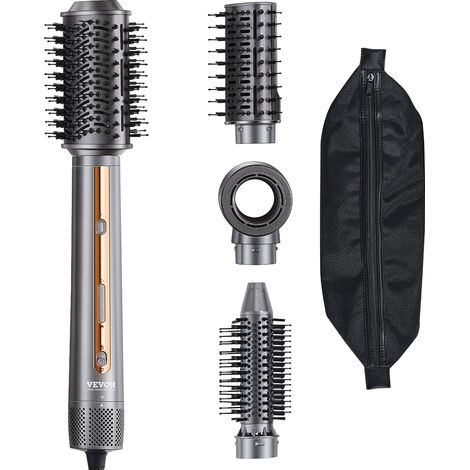 VEVOR Styler e Spazzola per Asciugacapelli, Alta Velocita Ionic Caldo Aria Styler con 3 Spazzole 1 Ugello 4 Temperature e Spazzola per Asciugacapelli a 3 Velocita per Ricci, Styling e Volumizzazione