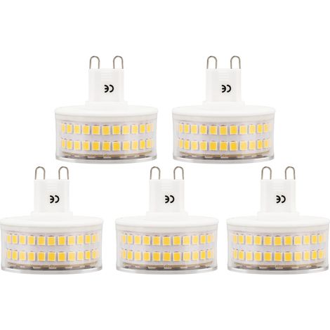 de 2 ampoules LED G9 blanc chaud 3000K 5W pour plafonnier ou