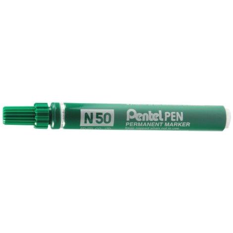 Pentel N 50 marqueur indélébile Pointe ogive Vert 12 pièce(s) (1/2)