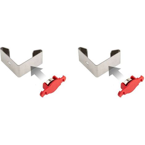 Cyclingcolors – Lot de 2 clips de plinthe magnétiques – Clips en métal et aimants – Fixation rapide pour meubles en bois – Installation facile cuisine salle de bain