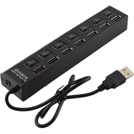 Concentrador USB a USB 2.0 de 7 puertos CoreParts, MSPP74014